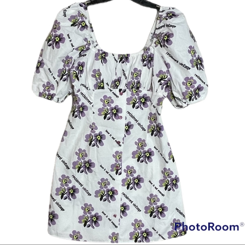 Reclaimed Vintage Floral Print Retro Mini Dress Size 4